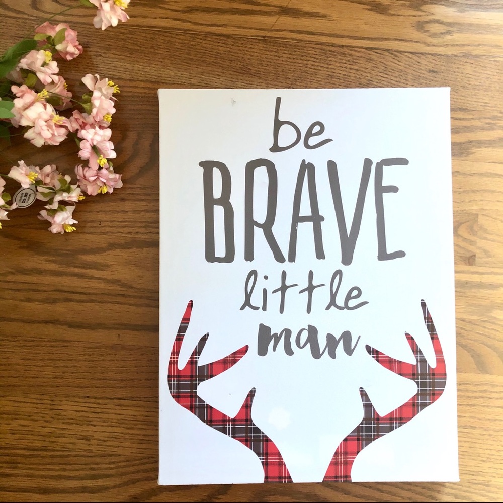 Canvas Be Brave Little Man Wall Decor